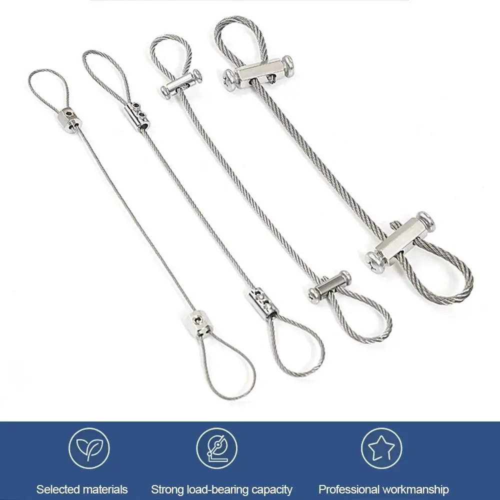Long Lasting Stainless Steel Wire Rope With Locking 1.5/2/3/4mm Suspension Lanyard Adjustable Hanging Rope Ceiling Mounting