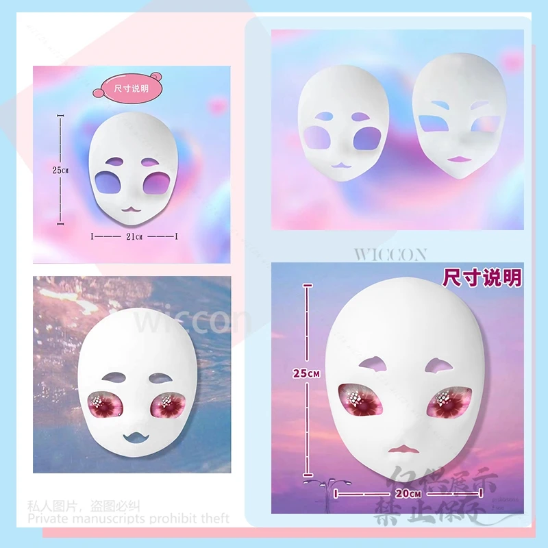 

3D Print Mask Eyeleshes Skull Mask Face Kigs Furry Kigurumi Eyelashes Fursuit Female Furred Costume Outfit Halloween Comic Con