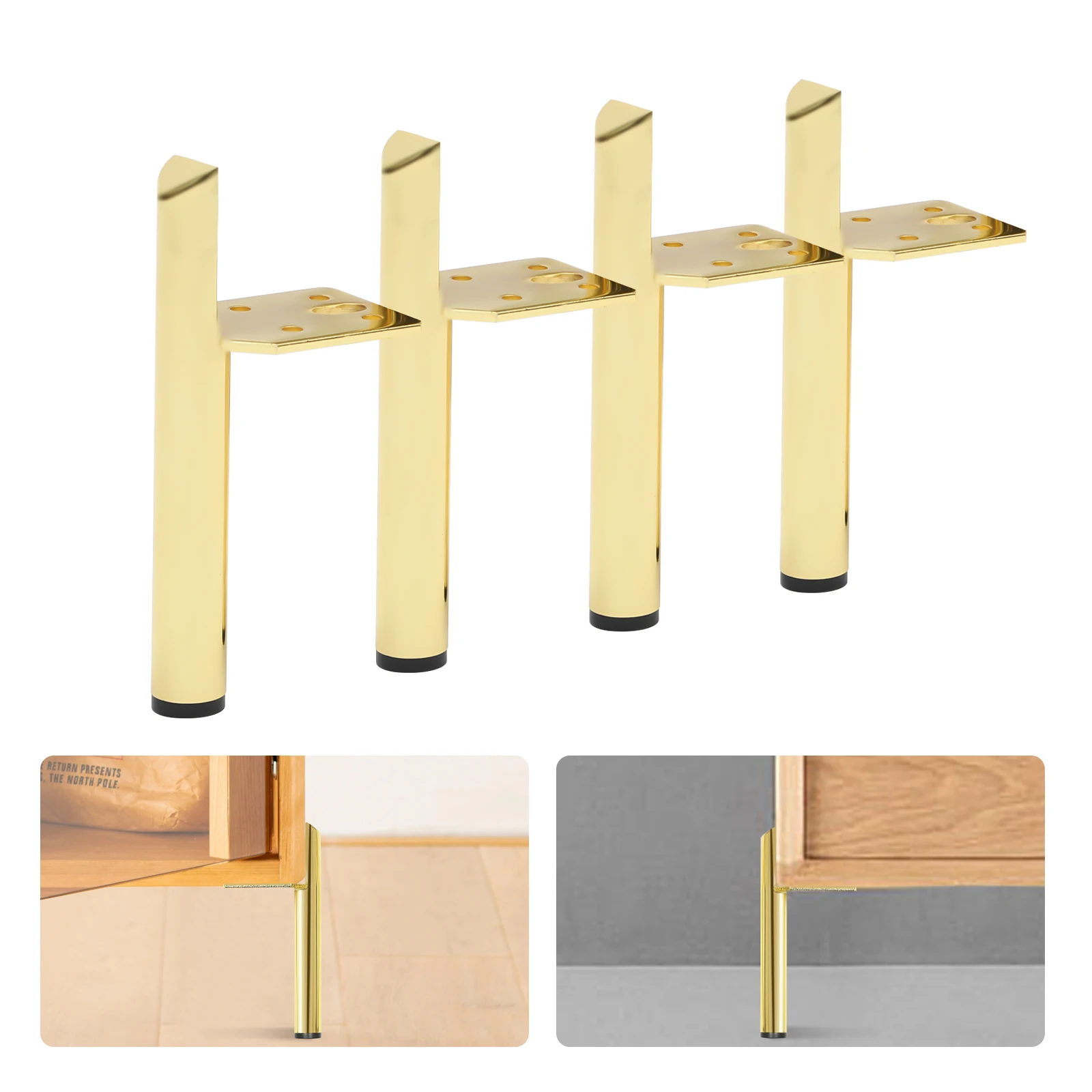 Set of 4 Metal Furniture Feet, 13cm Metal Table Feet Furniture Feet, for Sofa Coffee Table TV Cabinet Bed, Furniture Parts