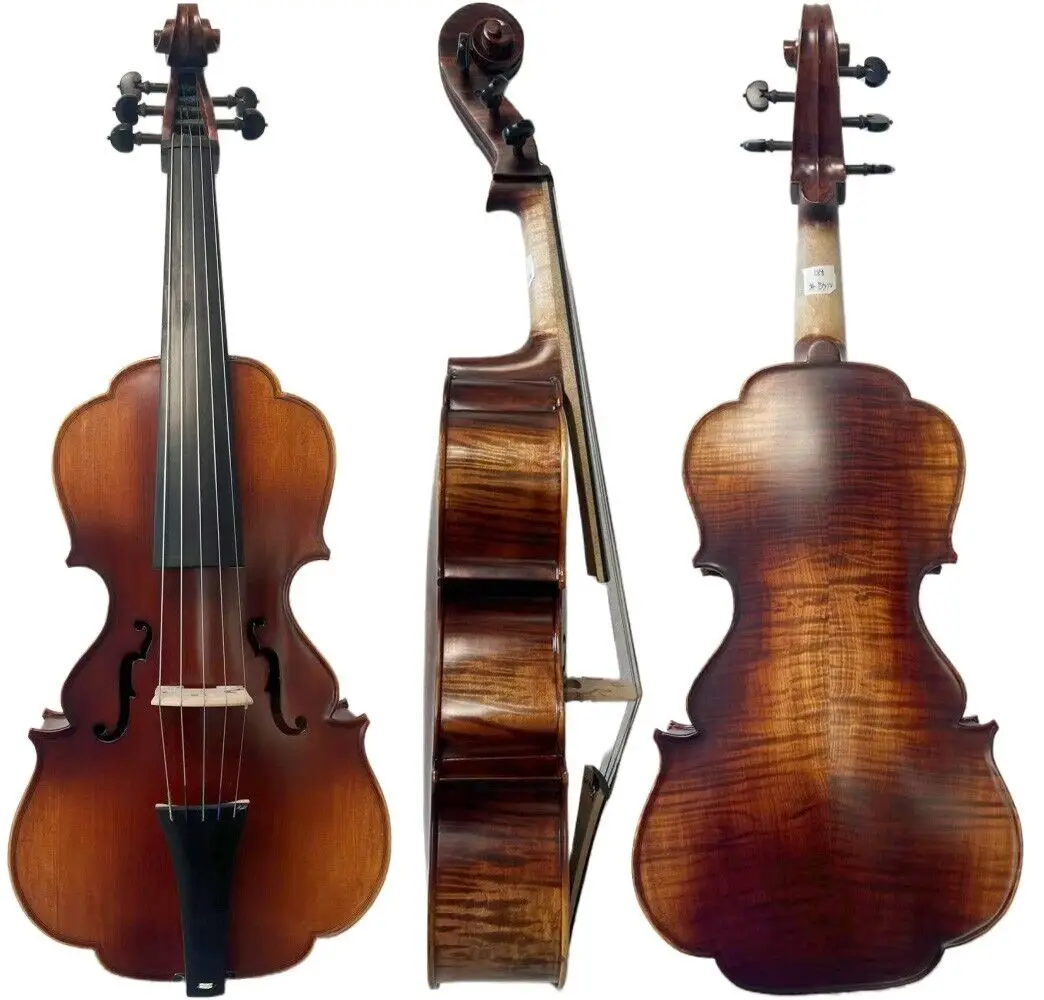 

Maple wood 5 string 18” viola,big viola, Big deep rich sound thicker rib #15512