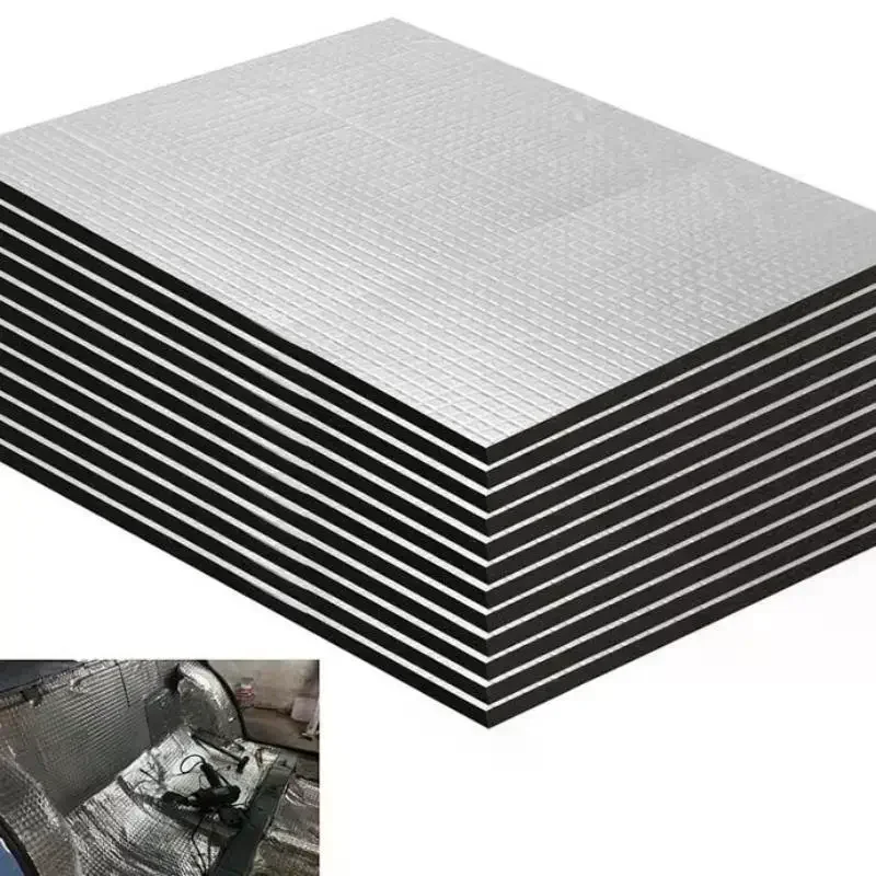 10Pcs Car Sound Insulation Door Sound Deadener Heat Insulation Engine Hood Heat Insulation Drain Pipe Sound Reduction Pads