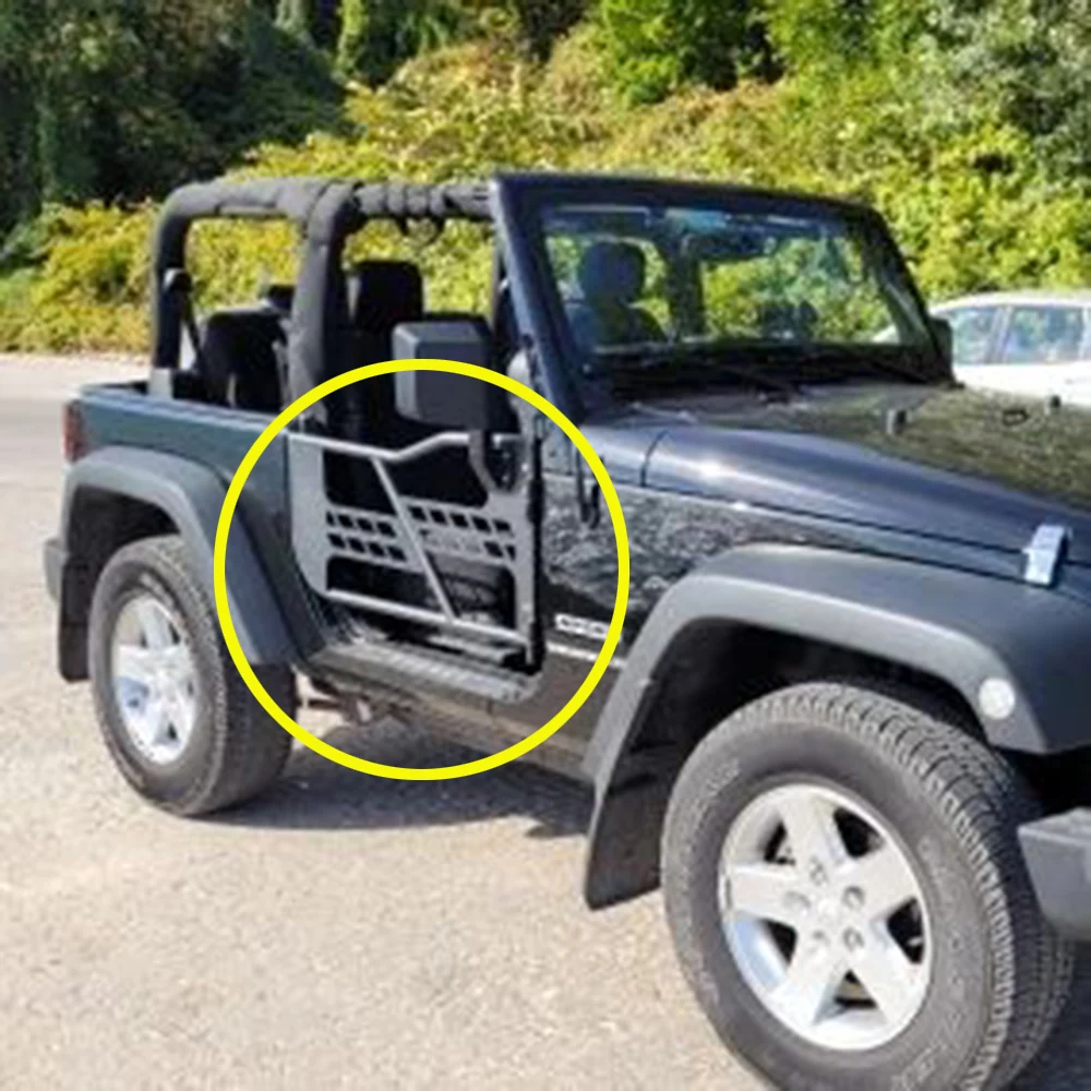 

LANTSUN J197 STEEL Half Doors Tube Door with Two Mirrors for Jeep Wrangler JK 2 Doors