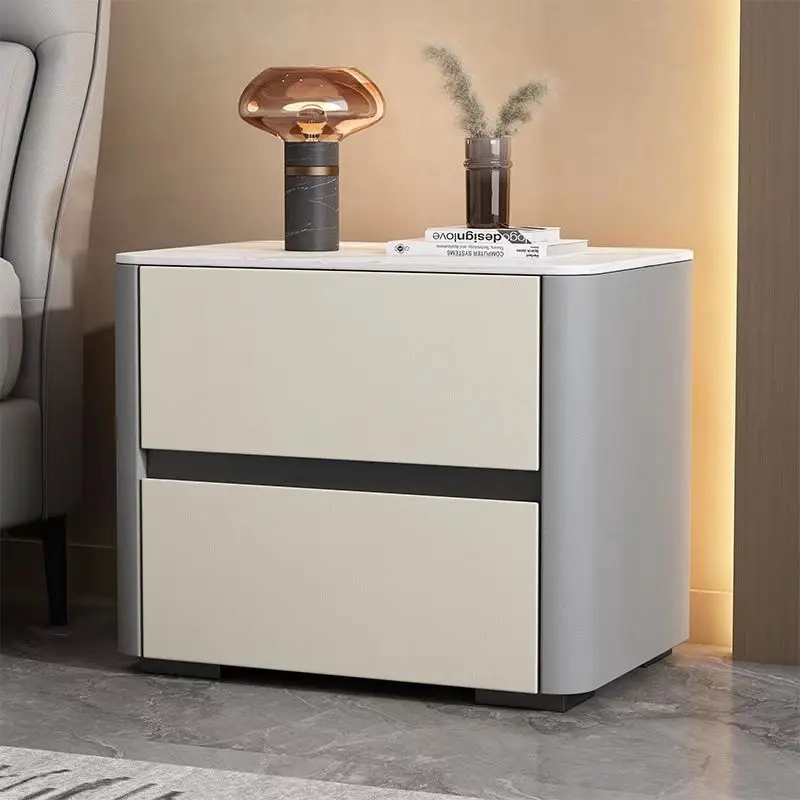 Wood Modern Nightstand Aesthetic Nordic Luxury Trendy Night Stand Drawers Storage Comodini Camera Letto Bedroom Furniture