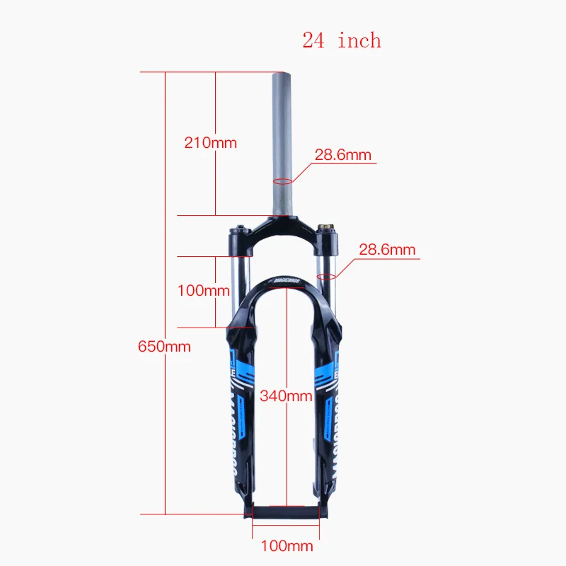 

Новая 24-дюймовая велосипедная вилка с подвеской для горного велосипеда, амортизирующая передняя вилка для детского велосипеда