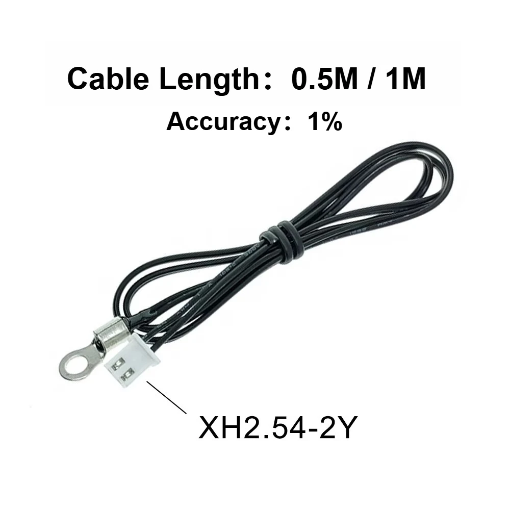 50PCS NTC Temperature Sensor OT Probe with Copper Ring 5K 10K 20K 50K 100K Thermistor B3950 1% Threaded Mounting M3 M4 M5 M6 M8