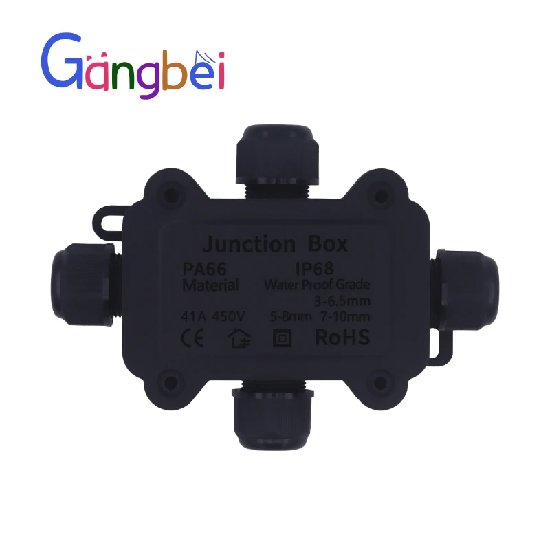 صندوق توصيل مقاوم للماء في الهواء الطلق مع صندوق إغلاق الأسلاك الطرفية، صندوق زر الطاقة للمراقبة المقاومة للمطر IP68، صندوق التوزيع