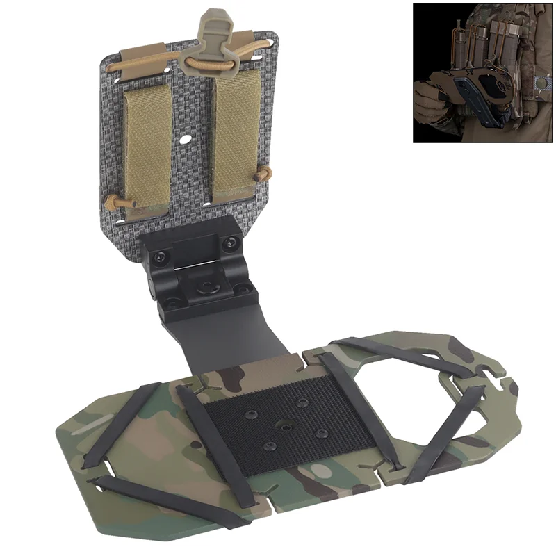 

Oversized Smart Device MOLLE Flip Mount 90 Degree Rotating Holder Universal Foldable Design Vertical Horizontal Navigation Gear