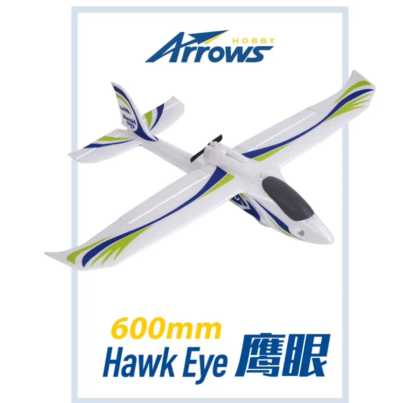 

Модель Blue Arrow 600 мм Eagle Eye Backpush для начинающих с фиксированным крылом, электрическая модель самолета с дистанционным управлением для начинающих