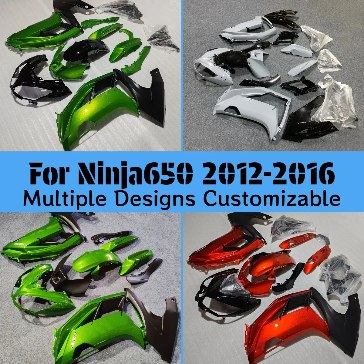 

Полный комплект обтекателей для мотоцикла Kawasaki Ninja650 2012-2016, обтекатели из АБС-пластика, комплект кузовных деталей Ninja 650 12-16