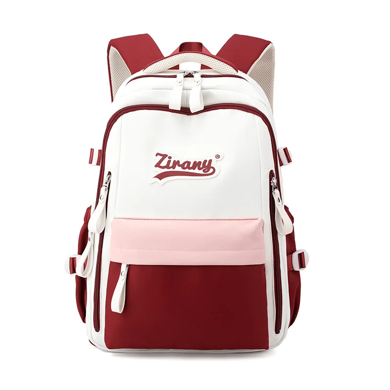 Student Japanese large-capacity backpack Girl simple and versatile schoolbags backpack Unisex polyester material school bags