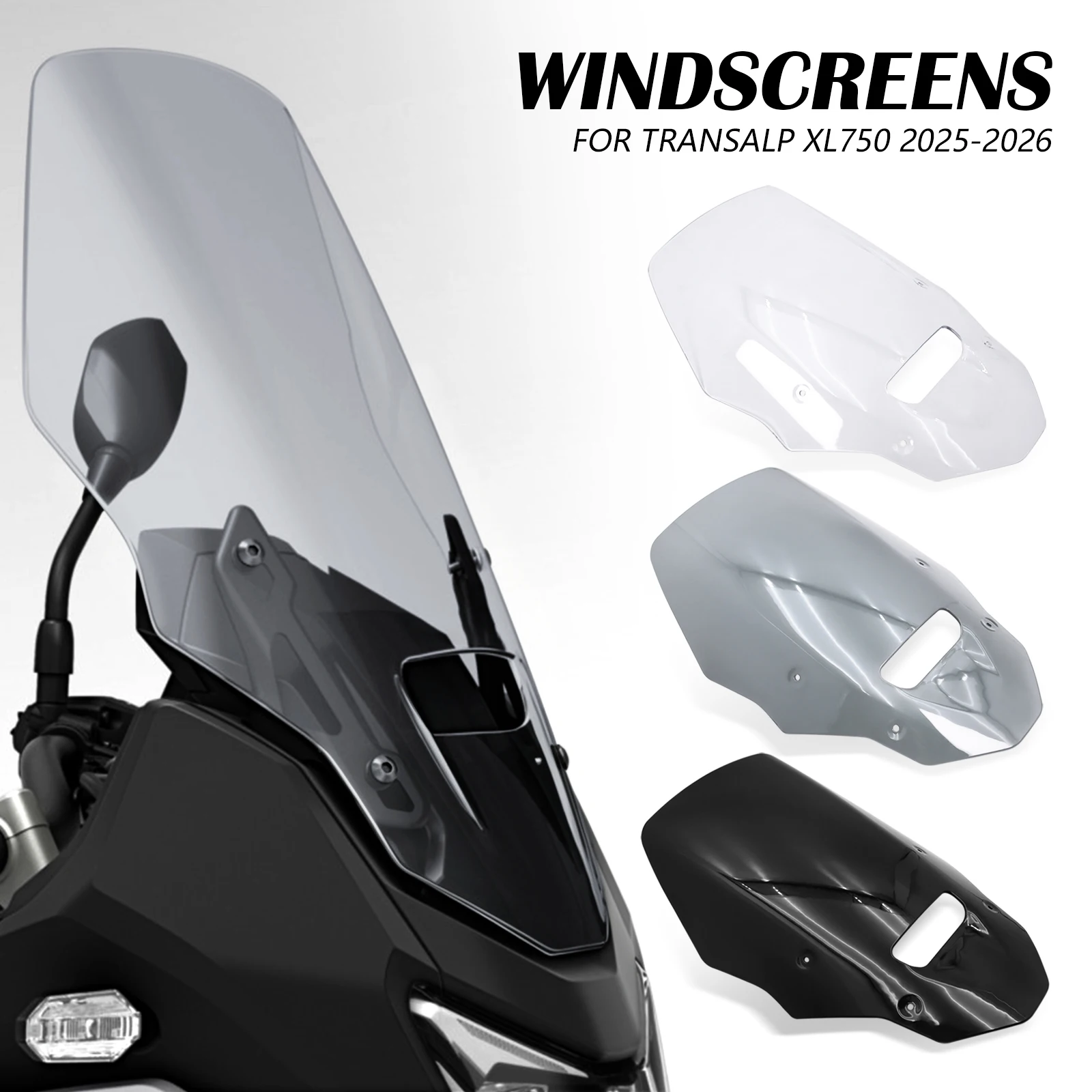 

For Honda Transalp XL750 xl750 2025 2026 Motorcycle Accessories Front Windscreen Windshield Wind Screen Deflector