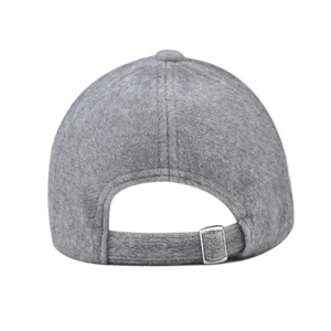 Fs marca de luxo boné de beisebol de caxemira para homens cinza quente inverno de pelúcia bonés femininos ao ar livre à prova de vento chapéus de caminhoneiro casquette femme 10 principais vendas touca cinza masculina - №8
