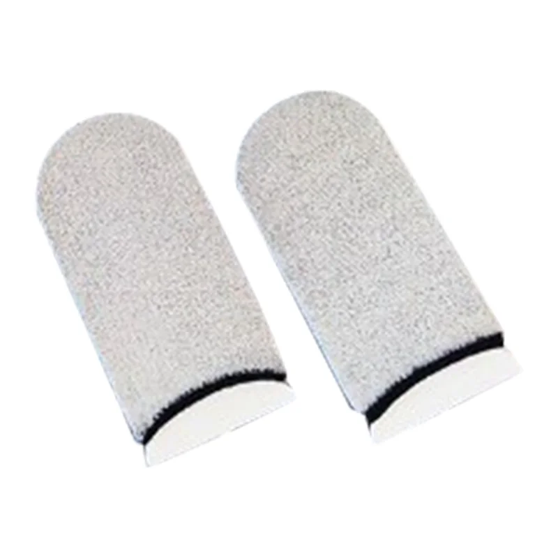 

40PCS Gaming Finger Cots Glass Silver Fiber Mobile Phone Touch Non-Slip Gloves White