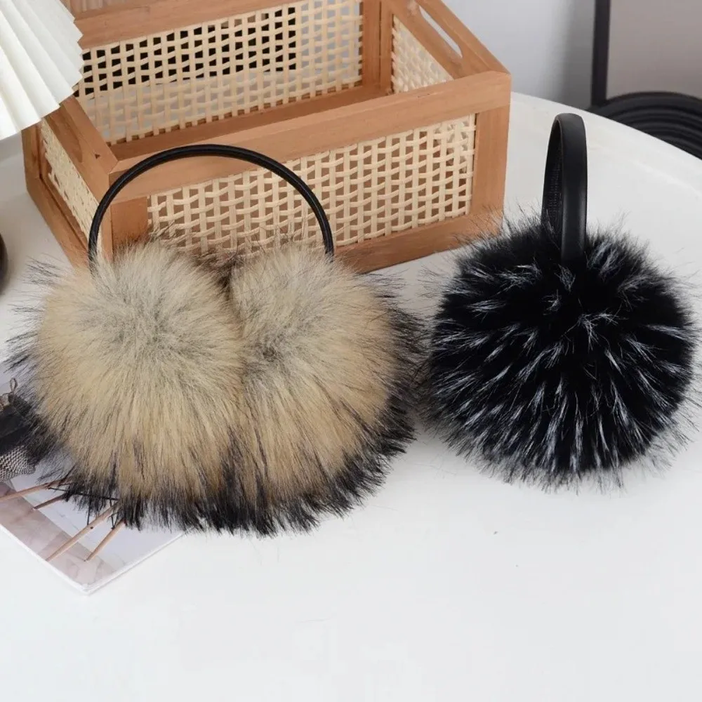 居心地の良い特大模擬毛皮イヤーマフ 暖かい防風イヤーウォーマー 防寒厚みのあるイヤーマフ 女性と男性用