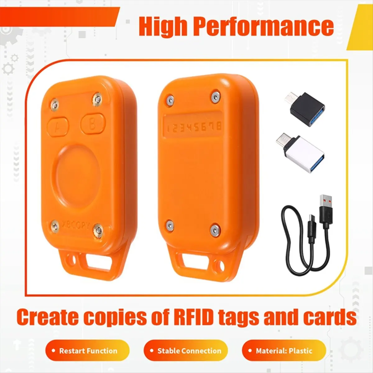 Restart Chameleon V2.0 RFID Emulator 125Khz 13.56Mhz Smart Chip Reader+3CUID Keychain Chameleon Ultra Card Duplicator