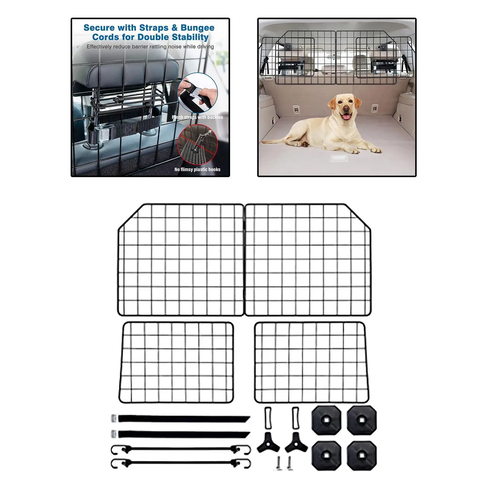 

Dog Car Barrier,Car Dog Guardrail,Pet Restraint,Vehicle Gate for Trucks SUV Sedans Car Multifunctional Pet Divider Gate