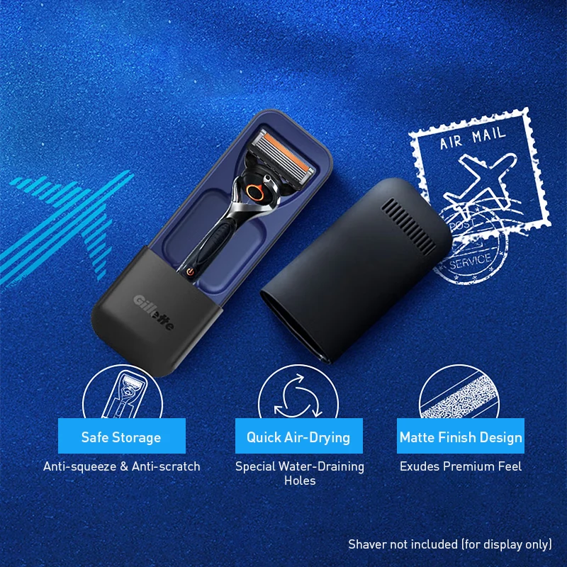Gillette Razor Magnetic Travel Case Shaver Storage Box for Fusion Series Portable Protective Holder