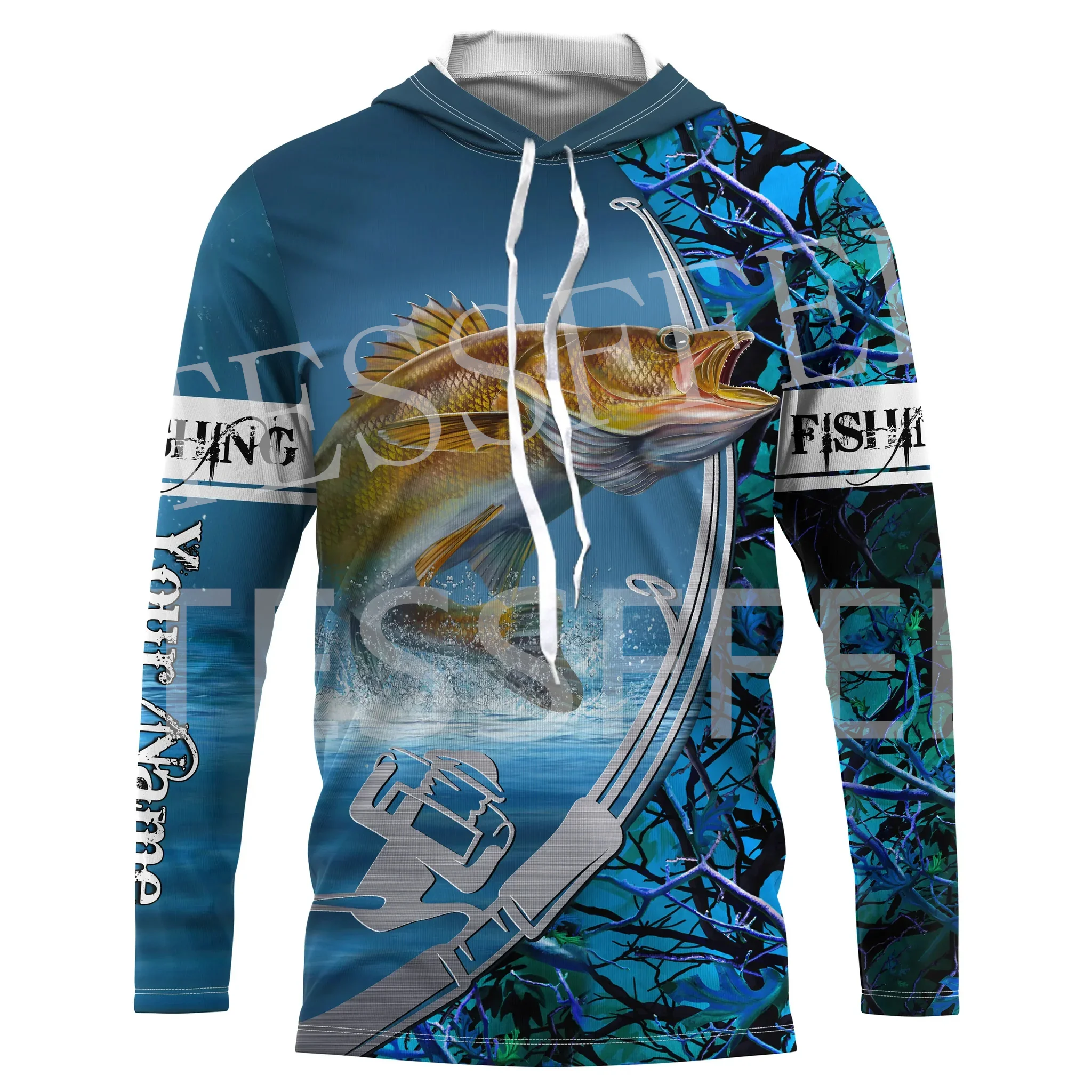 Custom Name Tuna Mahi Fishing Fisher Camo Tattoo Tracksuit Long Sleeves 3DPrint Pullover Harajuku Jacket Casual Funny Hoodies 42