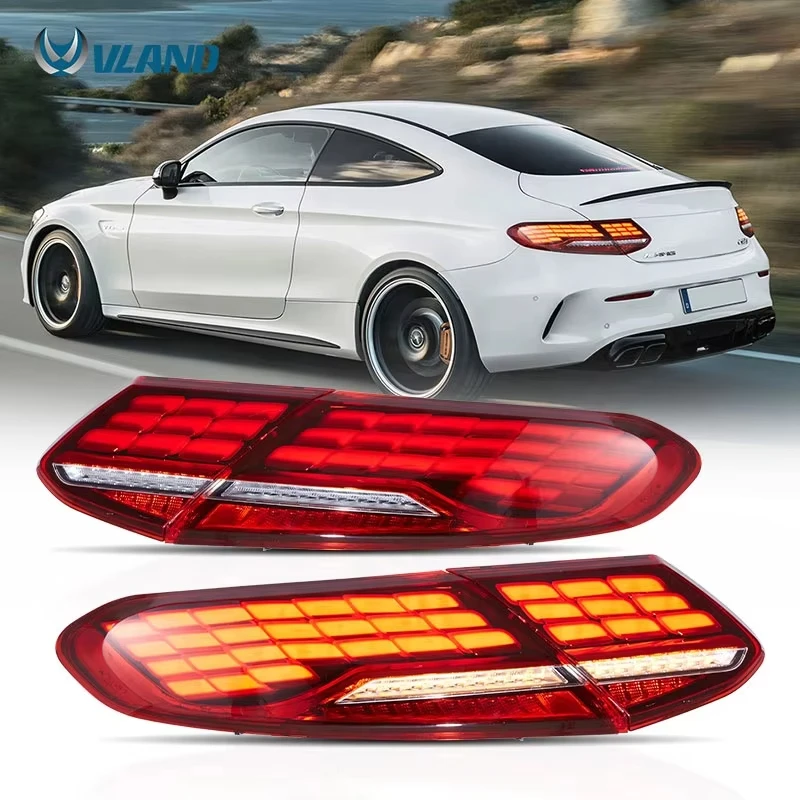 

Заводские полностью светодиодные задние фонари VLAND в новом стиле, светодиодные задние фонари 2016-2021 для BENZ C-CLASS Plug-and-Play, водонепроницаемые