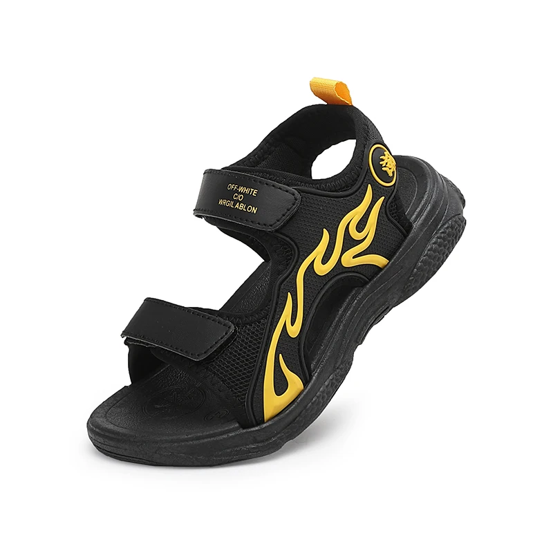 

Wear Resistant Children Flat Sandals Summer Breathable Fabric Practical Design Daily Street Walking Shoes