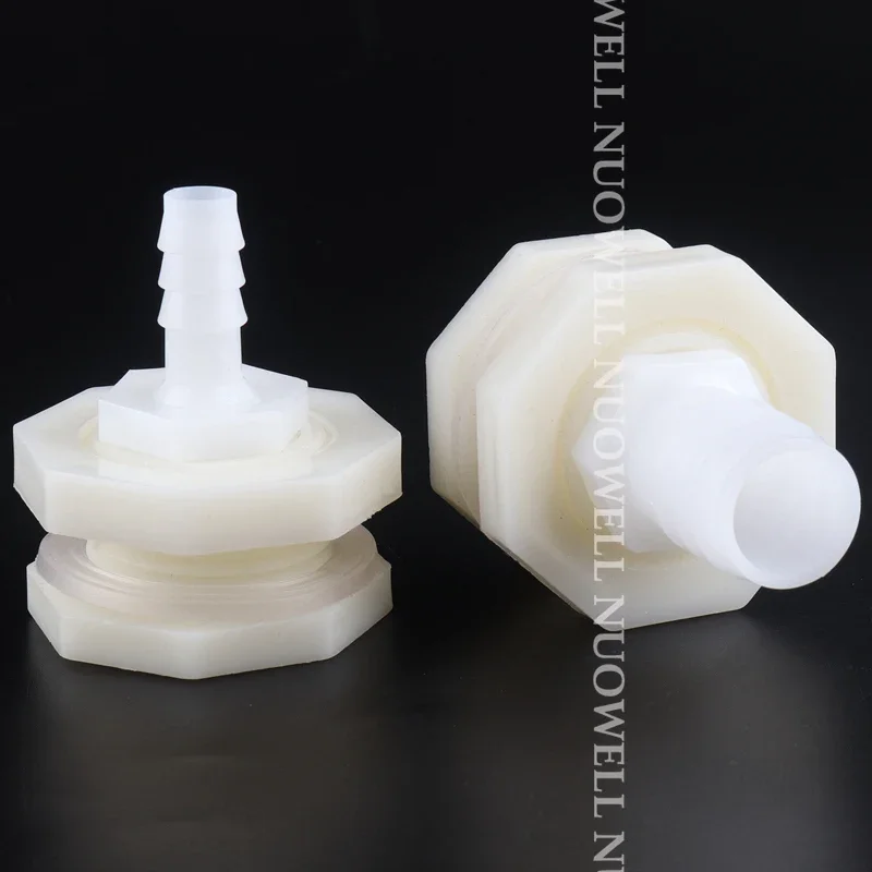 5 pcs aquarium bulkhead fitting set 3/4 inch male thread inlet outlet connector for tank drainage irrigation systems compatible