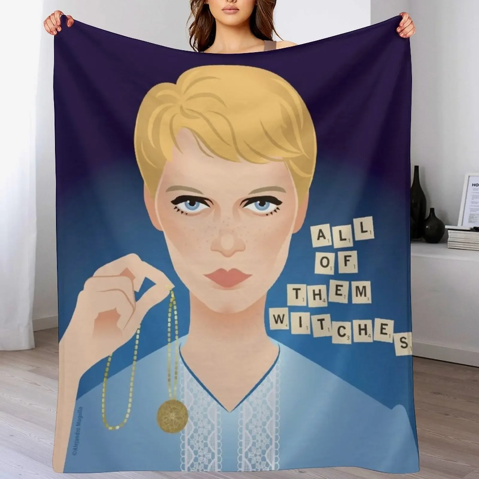 

All of them witches Throw Blanket cosplay anime Summer Beddings Winter beds Multi-Purpose Blankets