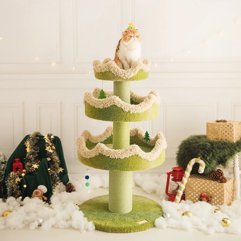 Fountain Tree Cat Crawling Frame Multi layered Nest Integrated Claw Grab Pillar