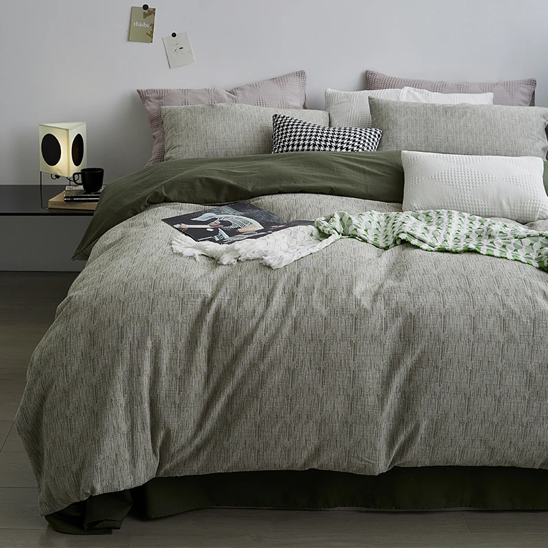 

New cotton washed cotton Samuel series simple four-piece set