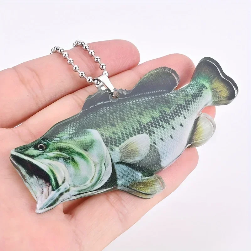 Fish Hook Fish Keychain And Bag Pendant, Car Rearview Mirror Pendant Car Key Chain Pendant, Souvenir Pendant Gift For Men