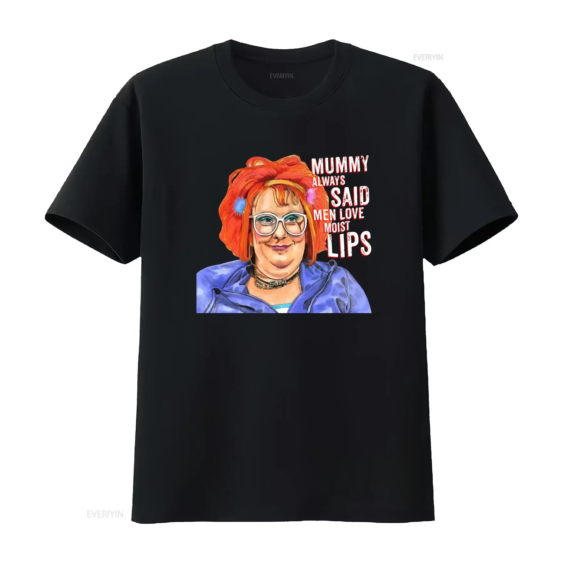 Gimme Linda La Hughes Moist T Shirt Funny Novelty Humour Mummy Stunner Flirt Innuendo Naughty Dirty Thirty Men Lips Show