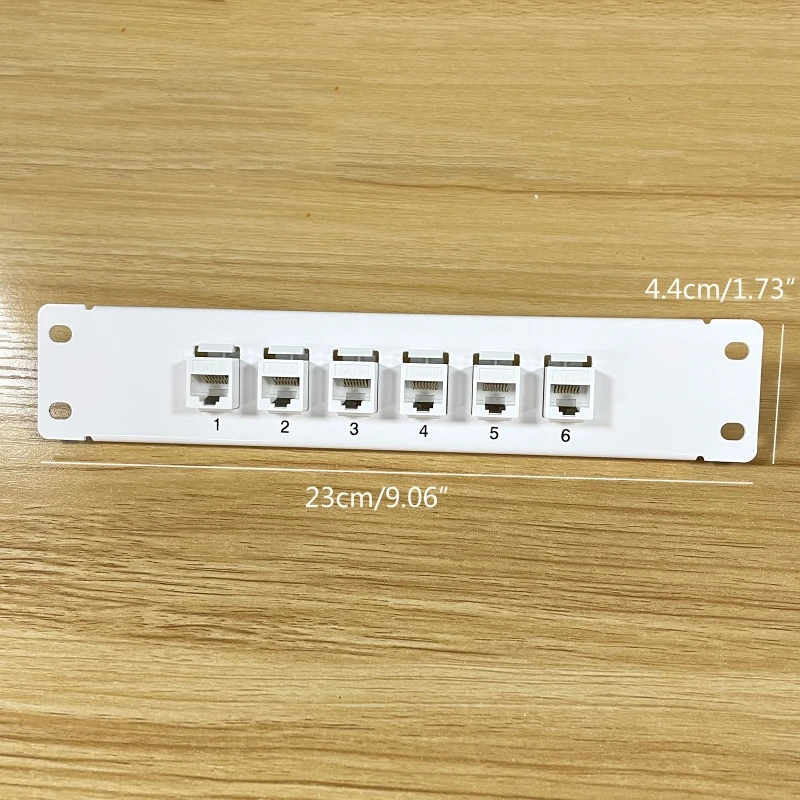 6 Cổng Thẳng CAT6 Miếng Dán Cường Lực RJ45 Mạng Cáp Móc Jack Ethernet Phân Phối Khung UTP 19in