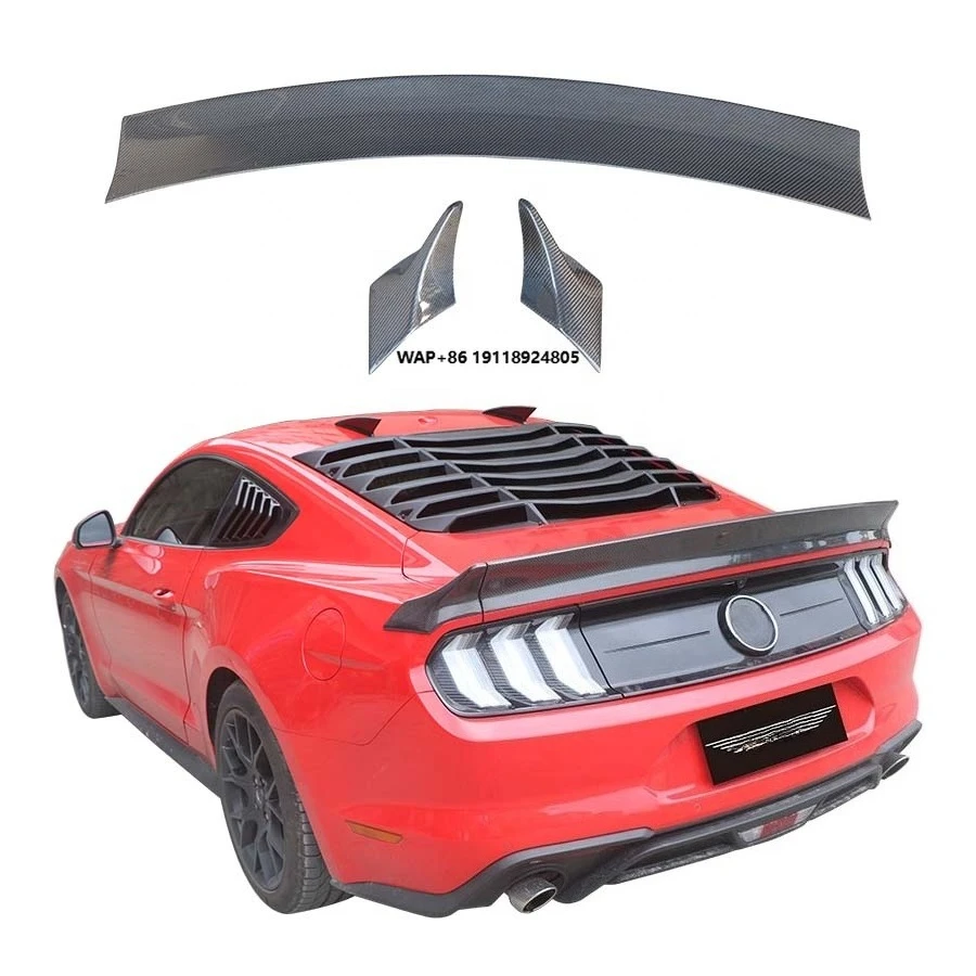 

Задний спойлер из карбона в стиле LB для Mustang 2015-2023, аксессуары для тюнинга кузова, обвесы