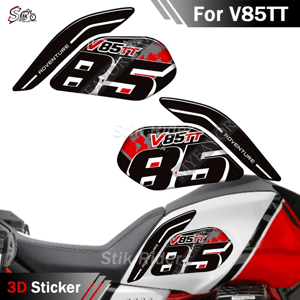 

Motorcycle accessories Non-Slip Side Fuel Tank Stickers 3D Gel Resin Stickers Kit For Moto Guzzi V85TT V85 TT v85tt
