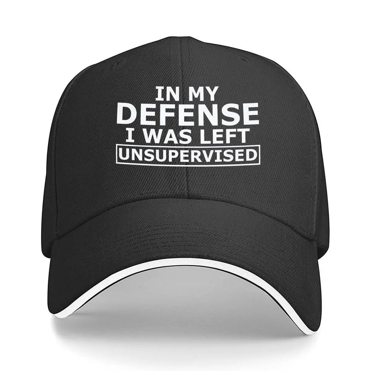 In My Defense I Was Left Unsupervised Sandwich Baseball Cap Outdoor