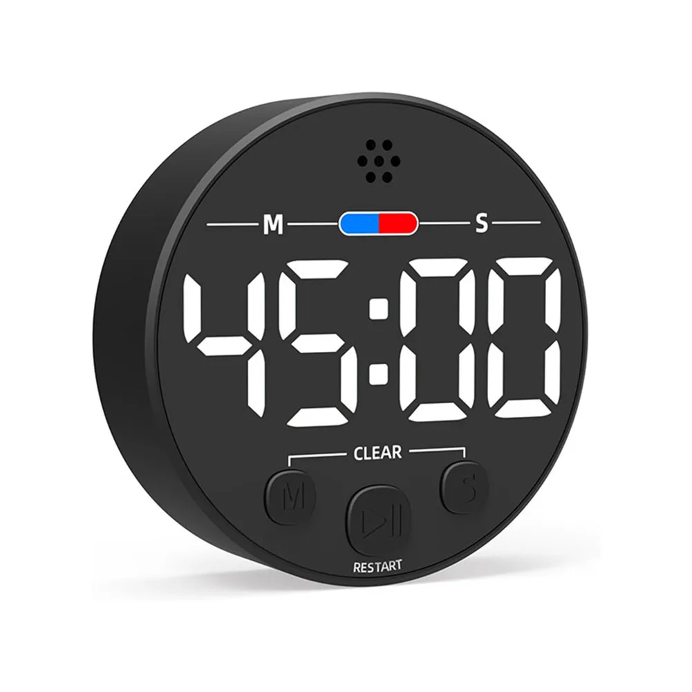 Baking Cooking Tasks LED Timer ABS Material Kitchen Timer Electronic Timer Magnetic Timer Strong Magnetic Backing Compact Design