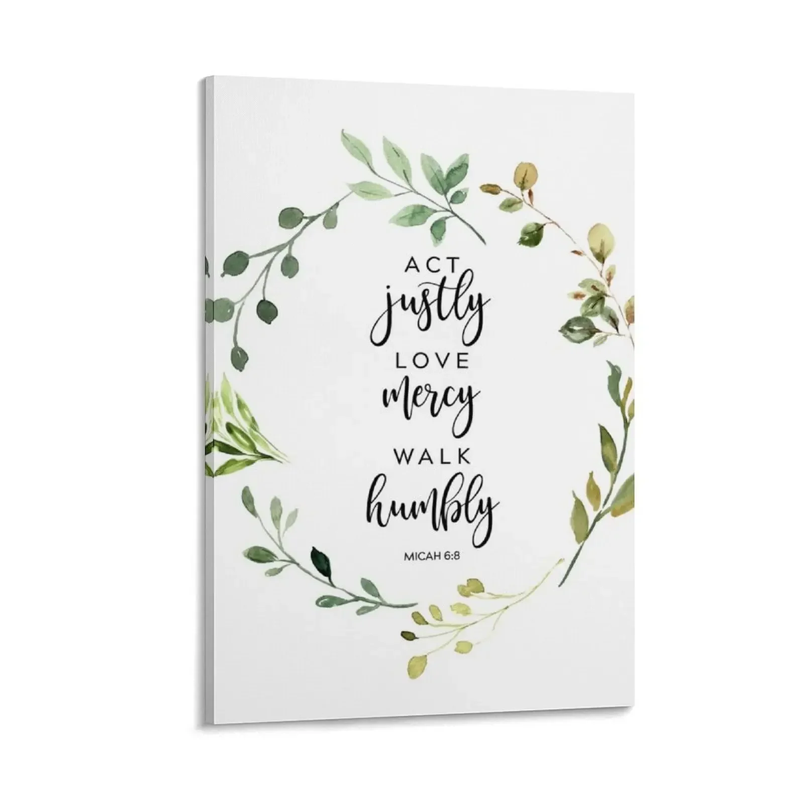 

Act Justly Love Mercy Walk Humbly Canvas Painting posters Decoration for bedroom decor