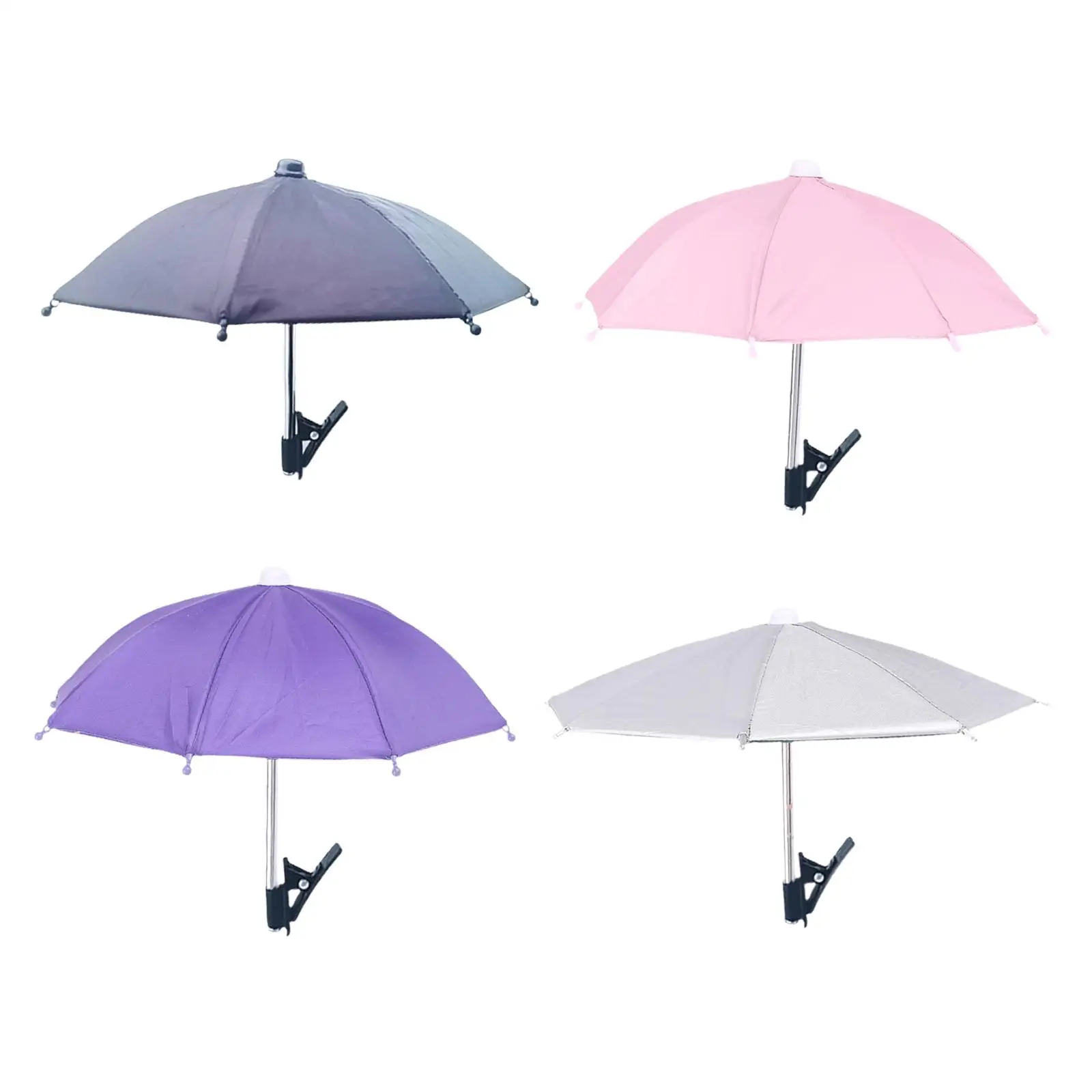 Universal Phone Umbrella Clip-on Sunshade Rainproof Phone Holder Sunshade for