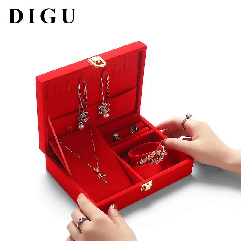 Hardware Dowry Jewelry Box Wedding Wedding Gift Box Ring Necklace Bracelet Jewelry Set Box