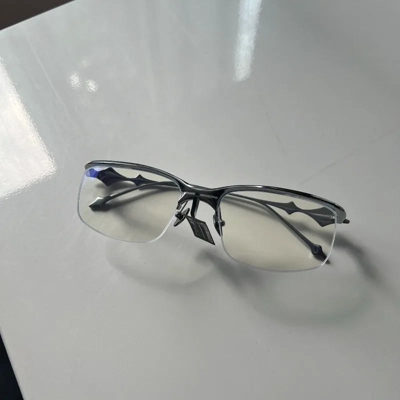 2026 New Gm Style Glasses Titanium Eyewear Silver Rectangle Glasses Anti Blue Light Eyewear Fashion Spectacle Decorative Kro - Image 2