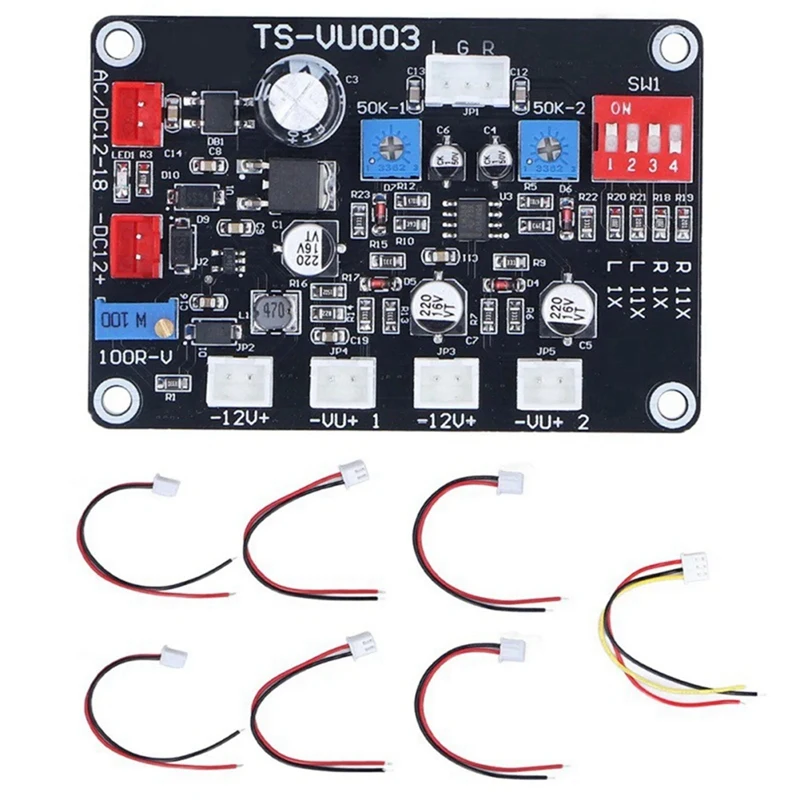 

TS-VU003 VU Meter Driver Board Adjust VU Meter Driver Panel Backlight High-Frequency Low-Pass Panel Accessories