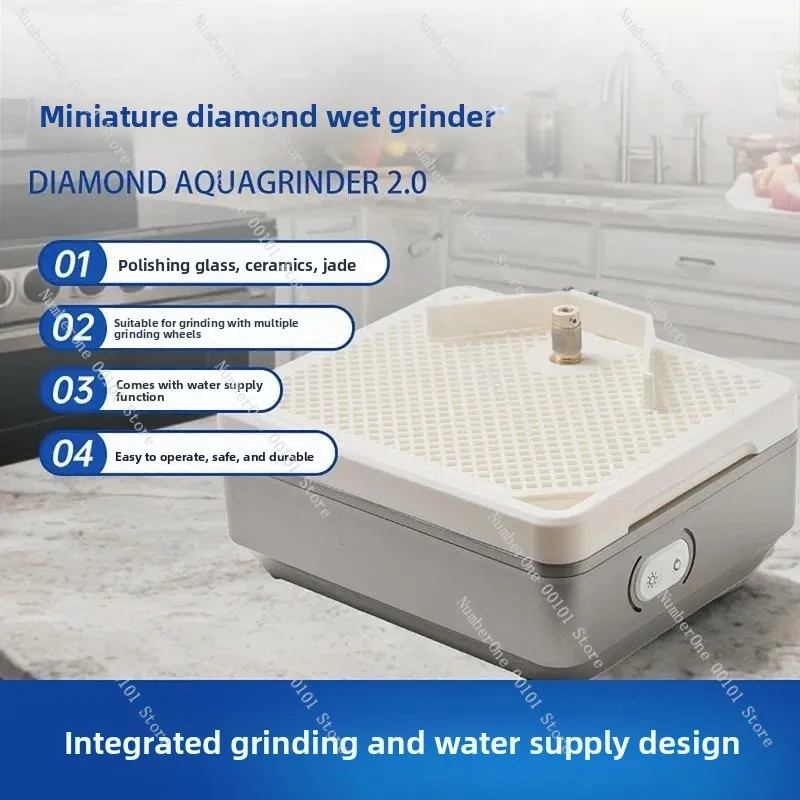 Electric Glass Polishing Machine Single Layer Micro Diamond Water Grinding Table For Ceramic Jade Edging Ins Polisher Tool