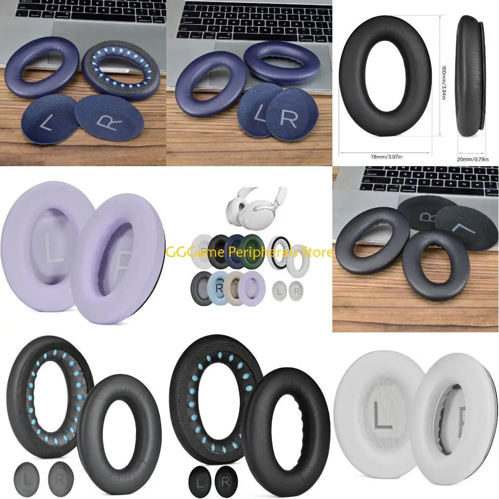 

U55B Quick Release Replacement Ear Pads Soft Skin Contact Surfaces Sweatproof Construction Easy Clean for Headphone Devices