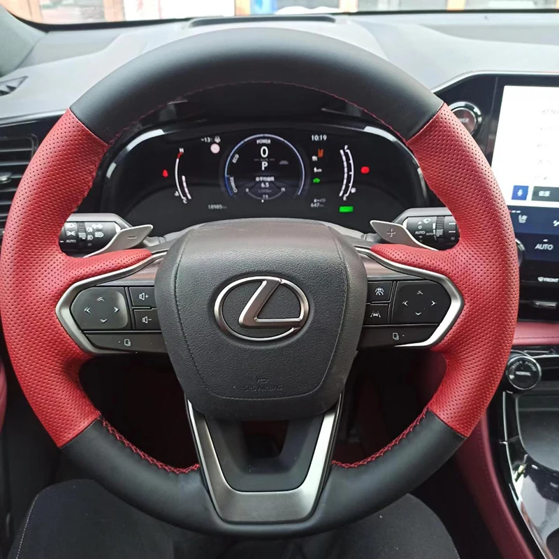 100% Fit For Lexus NX350h NX450h NX250 NX260 NX350 Auto Parts Hand Stitched Genuine Leather non-slip Car Steering Wheel Cover