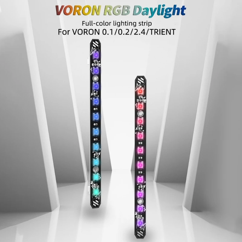 แถบแสง RGB สำหรับ VORON 0.1/0.2/2.4 หลอดไฟ LED บาร์ไฟ Daylight 158mm/270mm