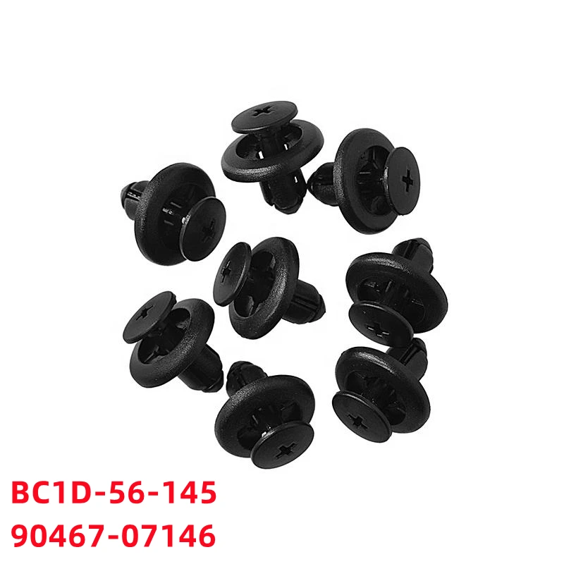 100Pcs Front Fender Bumper Bover Clip Kit Bumper Fastener Clips Auto Body Trim Clips BC1D-56-145  90467-07146  B66