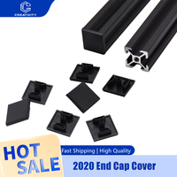 10/20/30/50 PCS 3D Printer Accessories Aluminium Profile End Caps 2020 Black Plastic End Caps Covers For 2020 Aluminium Profiles
