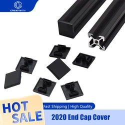 10/20/30/50 PCS 3D Printer Accessories Aluminium Profile End Caps 2020 Black Plastic End Caps Covers For 2020 Aluminium Profiles