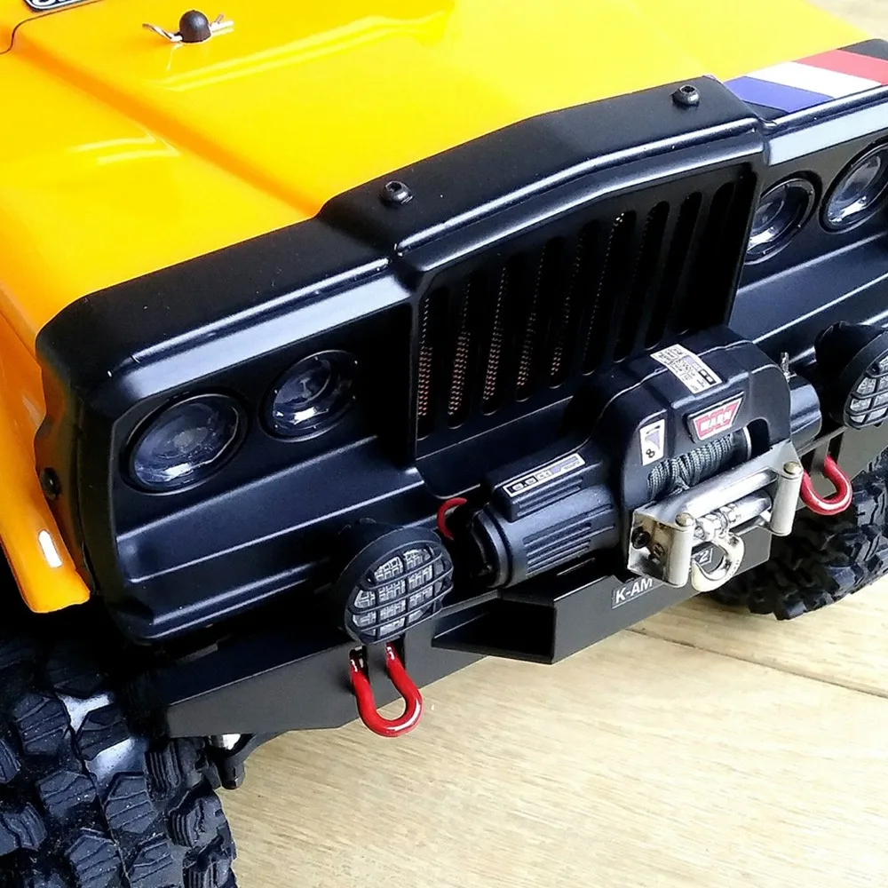 Guincho automático de metal com linha de controle 3ch para carro crawler 1/10 rc axial scx10 traxxas trx4 peças de atualização acessórios 2