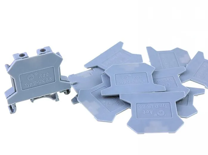 10pcs/lot D-UK2.5/1.5 END PLATE Din Rail Uneiversal screw type Terminal Blocks End Cap FREE SHIIPING apply to UK2.5B UK1.5N