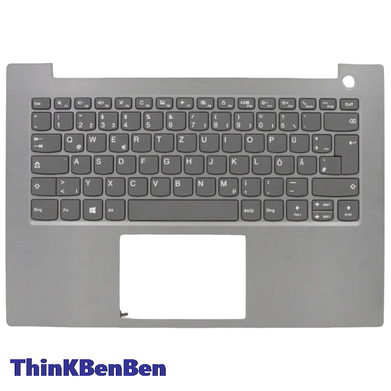 DE German Mineral Gray Keyboard Upper Case Palmrest Shell Cover For Lenovo ThinkBook 14 14IML 14IIL 5CB0W44416